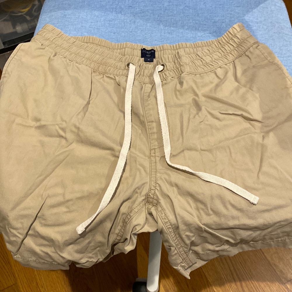 Men’s jcrew shorts tan drawstring 6in inseam medium